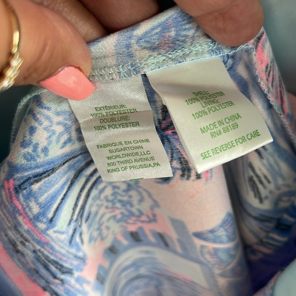 Lilly Pulitzer NWT sahar romper whisper blue yeah buoy size 14 - Picture 5 of 6